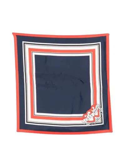 Pinko Madeleine Twill Scarf In Blue