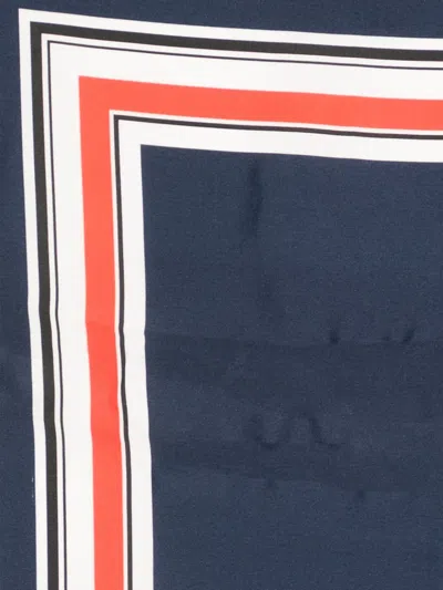 Pinko Madeleine Twill Scarf In Blue