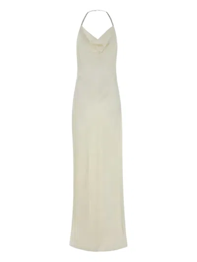 Stella Mccartney Chain-neck Maxi Dress In Neutral