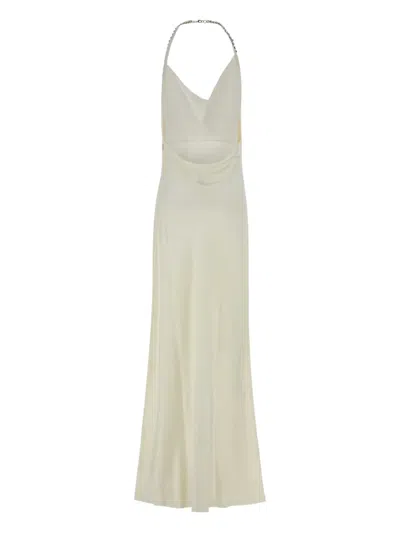 Stella Mccartney Chain-neck Maxi Dress In Neutral