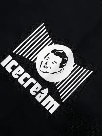 Icecream Party On Long Sleeve Mesh Jersey In Black