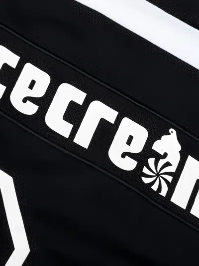 Icecream Party On Long Sleeve Mesh Jersey In Black