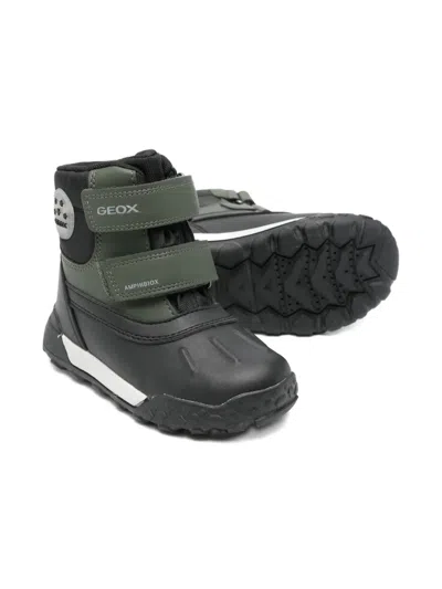 Geox Touch-strap Boots In Black