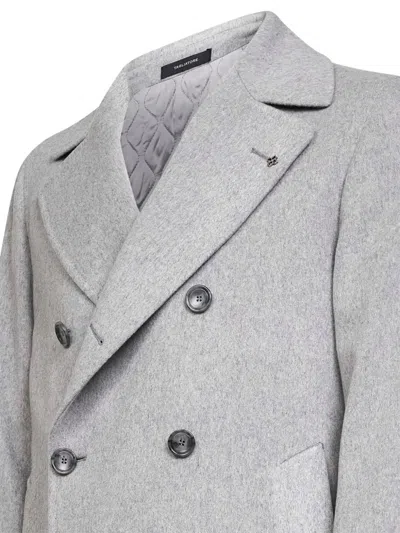 Tagliatore Double-breasted Coat In Gray
