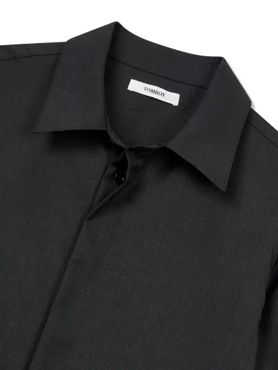 Studio Tomboy Concealed-button Shirt In Black