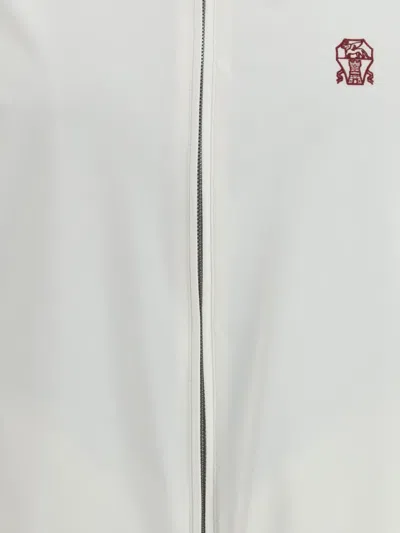 Brunello Cucinelli Reversible Zip-up Lightweight Jacket In White