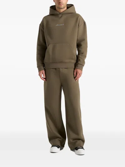 Manière De Voir Ollie Kangaroo-pocket Hoodie In Green