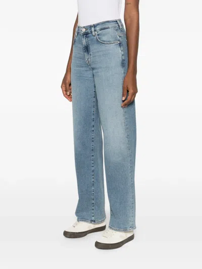 7 For All Mankind Belt-loops Jeans In Blue