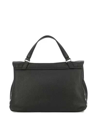 Zanellato Postina Daily Stud-detail Leather Tote Bag In Black
