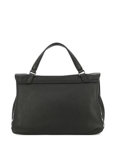 Zanellato Postina Daily Stud-detail Leather Tote Bag In Black