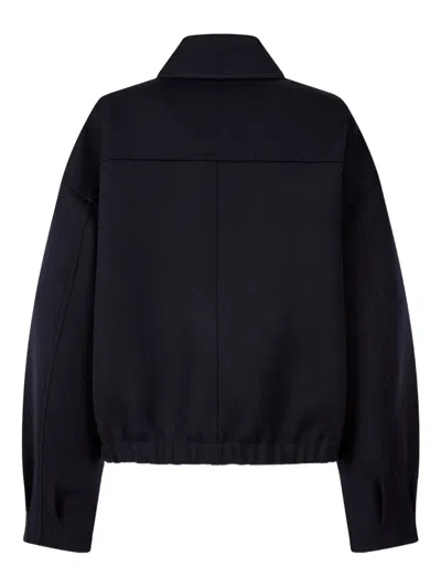 Studio Tomboy Zip-up Wool Jacket In Blue