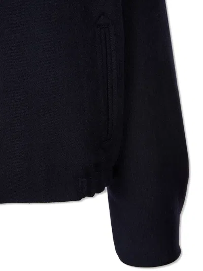 Studio Tomboy Zip-up Wool Jacket In Blue