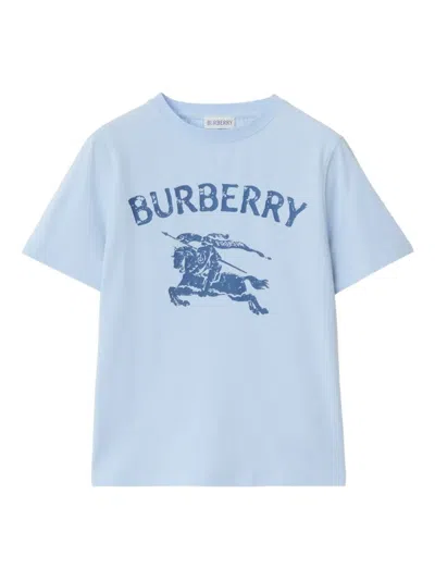 Burberry Ekd Cotton T-shirt In Blue