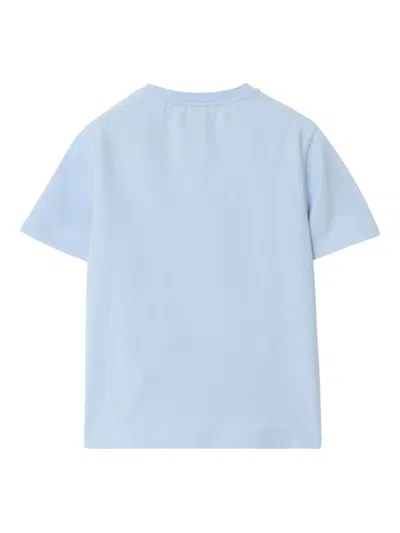 Burberry Ekd Cotton T-shirt In Blue