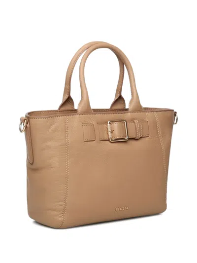 Biasia Buckle-detail Shoulder Bag In Nude