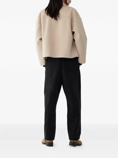 Studio Tomboy Buttoned Wool Jacket In Neutral