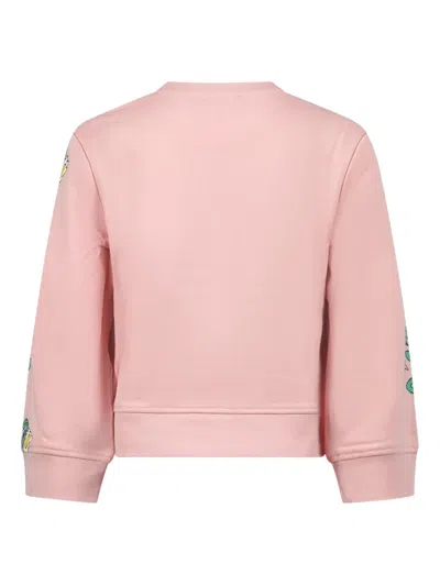 Stella Mccartney Floral-print Sweatshirt In Pink
