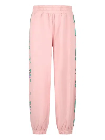 Stella Mccartney Floral-print Track Pants In Pink