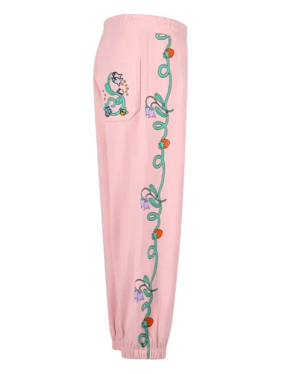 Stella Mccartney Floral-print Track Pants In Pink