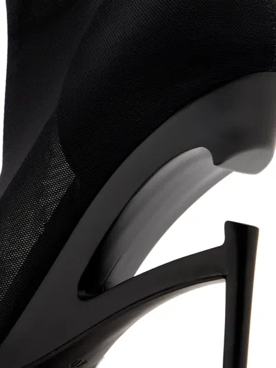 B1archive 100mm Mesh-textured Pointed-toe Boots In Black