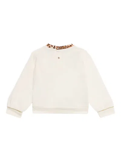 Roberto Cavalli Jaguar-print Logo Sweatshirt In Neutral