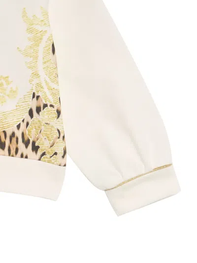 Roberto Cavalli Jaguar-print Logo Sweatshirt In Neutral