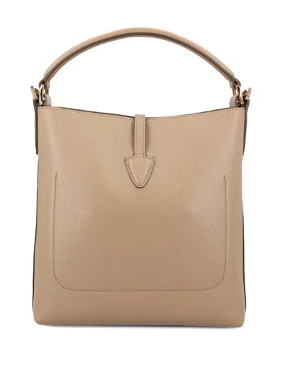 Tod's Mini T Timeless Bucket Bag In Brown