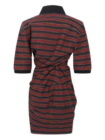 Vivienne Westwood Striped Polo Mini Dress In Red