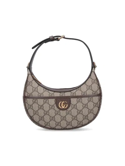 Gucci Ophidia Mini Gg Canvas Shoulder Bag In Neutral