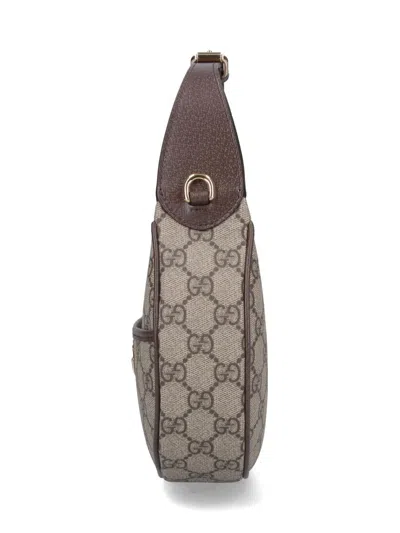 Gucci Ophidia Mini Gg Canvas Shoulder Bag In Neutral