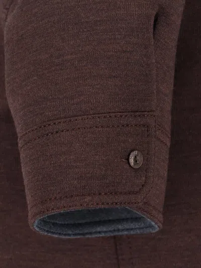 Gucci L-blend Jersey Shirt In Brown