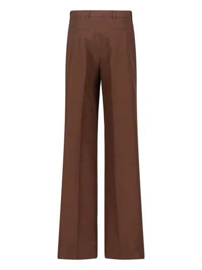 Gucci Straight-leg Tailored Pants In Brown