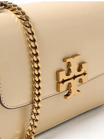 Tory Burch Small Eleanor Leather Crossbody Bag In Beige