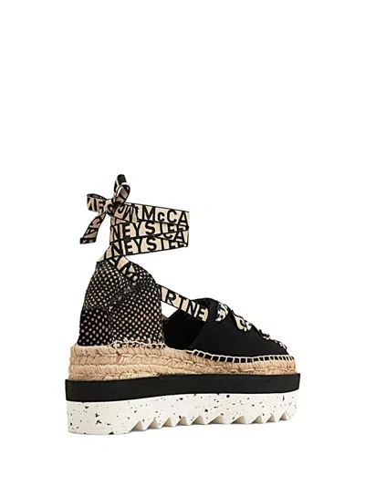 Stella Mccartney Stella Mc Cartney Gaia Wedge Espadrillas In Black