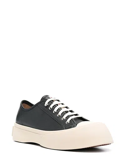 Marni Black Smooth Leather Sneakers