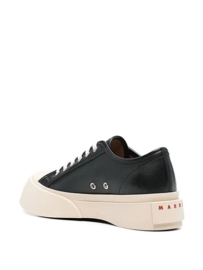 Marni Black Smooth Leather Sneakers