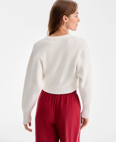 Bar Iii Women's Long-sleeve Hardware Cardigan, Exclusively At Macy's In White