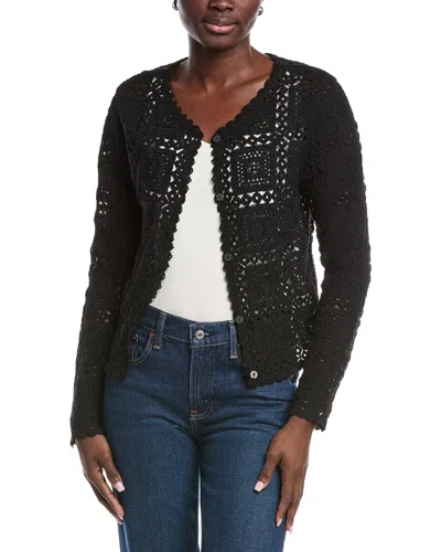 Anna Kay Nadalia Lace Cardigan In Black