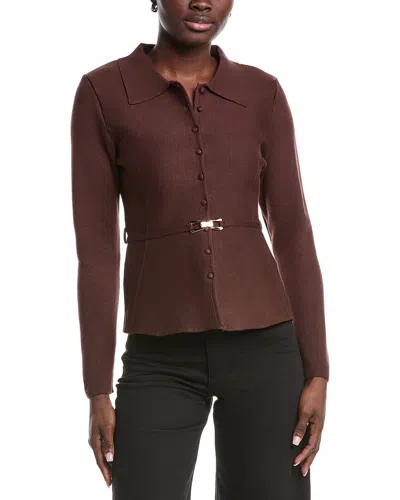 Anna Kay Ines Knit Jacket In Brown