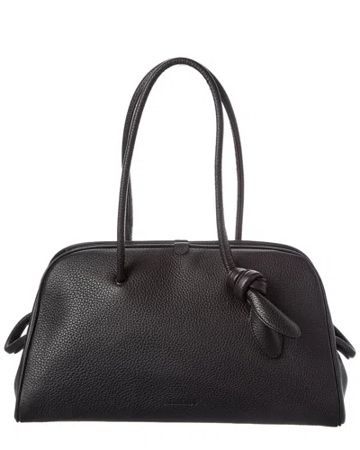 Jacquemus The Turismo Large Leather Shoulder Bag In Black