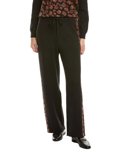 Joseph A . Floral Print Pant In Black