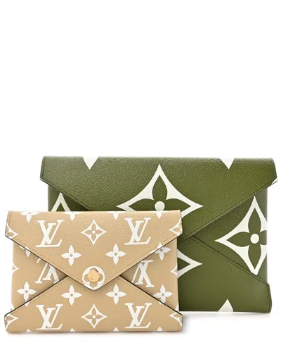 Pre-owned Louis Vuitton Brown Monogram Coated Canvas Giant Kirigami Pochette Set  (authentic Pre-loved)