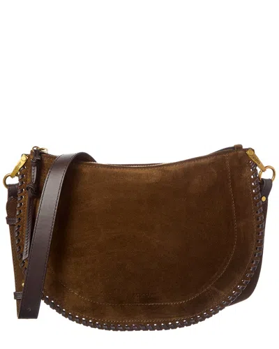 Isabel Marant Oskan Soft Suede Hobo Bag In Gold