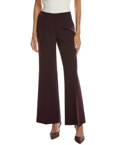 Kenneth Cole Luxe Twill Flare Leg Pant In Purple