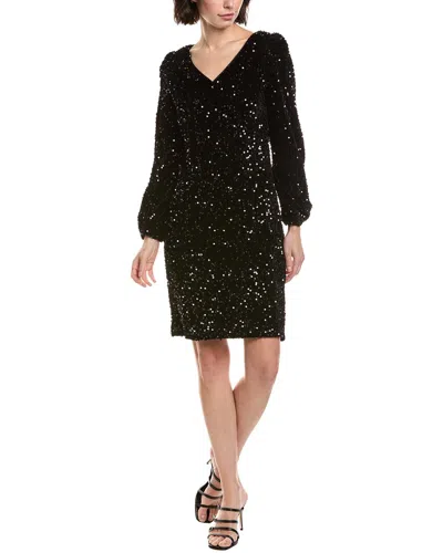 Nanette Lepore Nanette  Sequin Velvet Mini Dress In Black