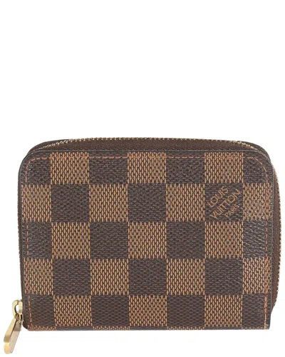 Pre-owned Louis Vuitton Brown Damier Ebene Zippy Coin Purse (authentic Pre-loved)