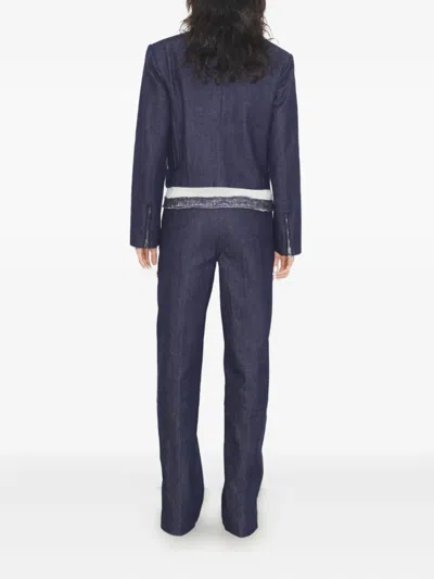 Tory Burch Handbag Pocket Denim Jacket In Blue