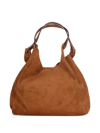 Gianni Chiarini Solid Color Shoulder Bag In Brown