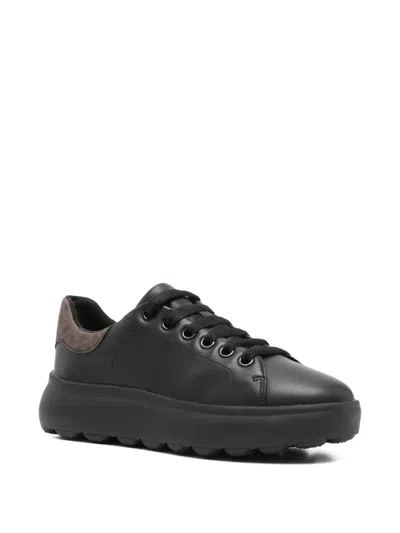 Geox Spherica Ec4.1 Lace-up Sneakers In Black