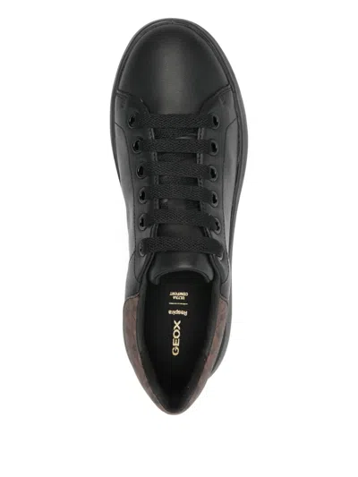 Geox Spherica Ec4.1 Lace-up Sneakers In Black